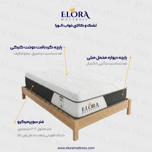 تشک طبی فنری الورا مدل اسپشیال 10 سال