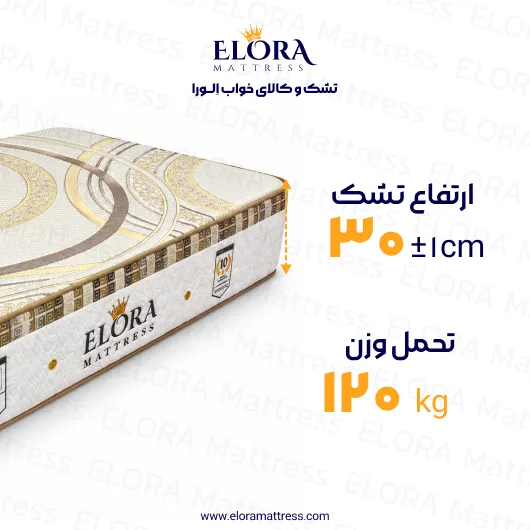 تشک طبی فنری الورا مدل ریلکس 10 سال